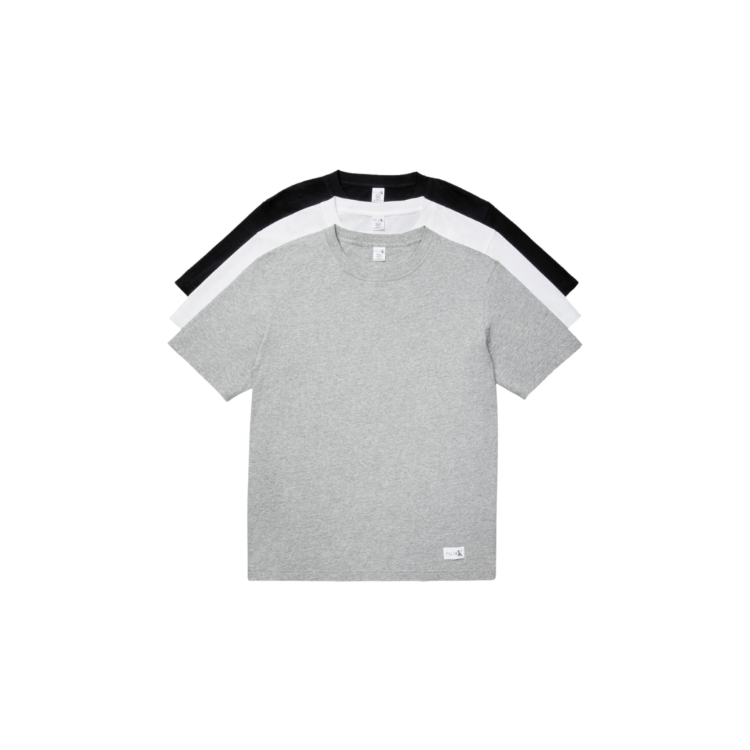 Palace CK1 Short Sleeve Crew Neck Tee (3 Pack) White/Light Grey Heather/Black
