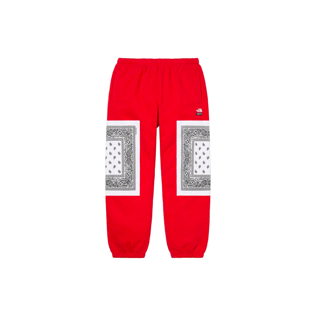 Supreme The North Face Bandana Sweatpants 'Red'