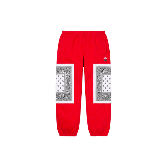 Supreme The North Face Bandana Sweatpants 'Red'
