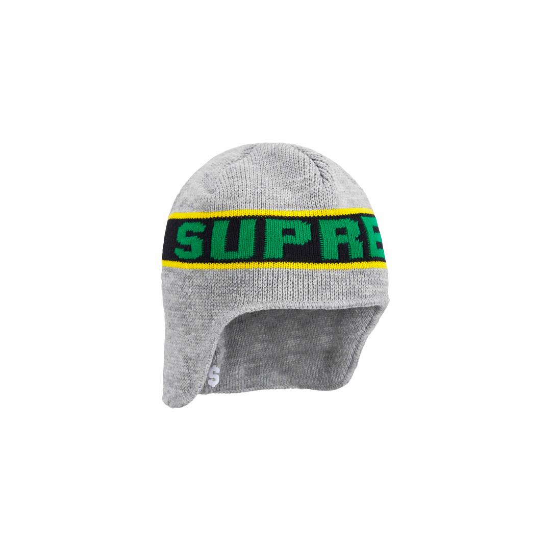 Supreme Earflap Beanie Heather Grey The Base Lifestyle