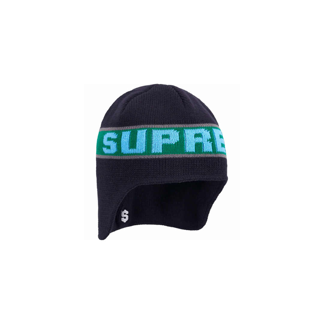 Supreme Earflap Beanie 'Navy' – The Base Lifestyle Supreme Earflap Beanie 'Navy' – The Base Lifestyle