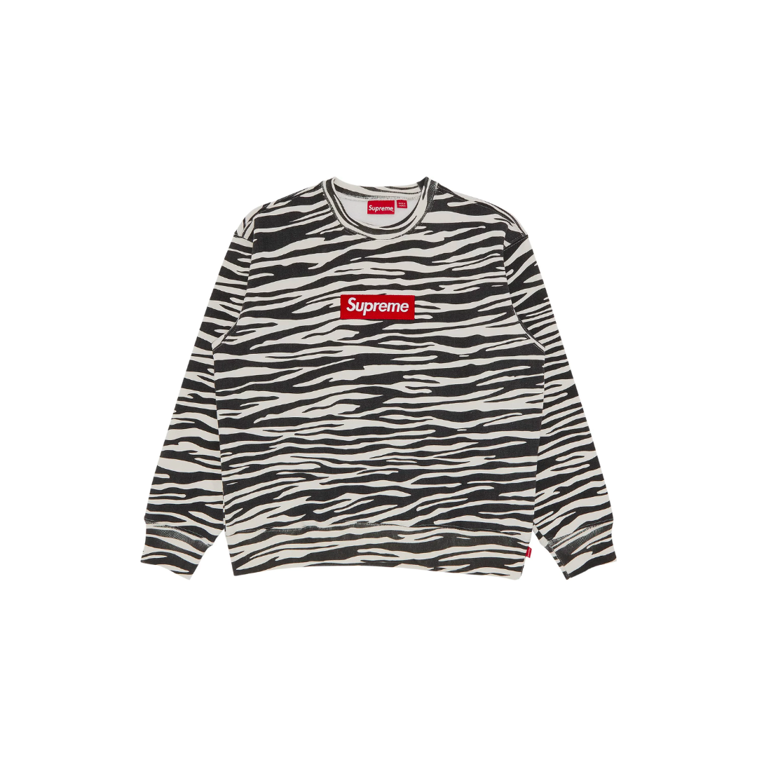 Supreme Box Logo Crewneck (FW22) Zebra