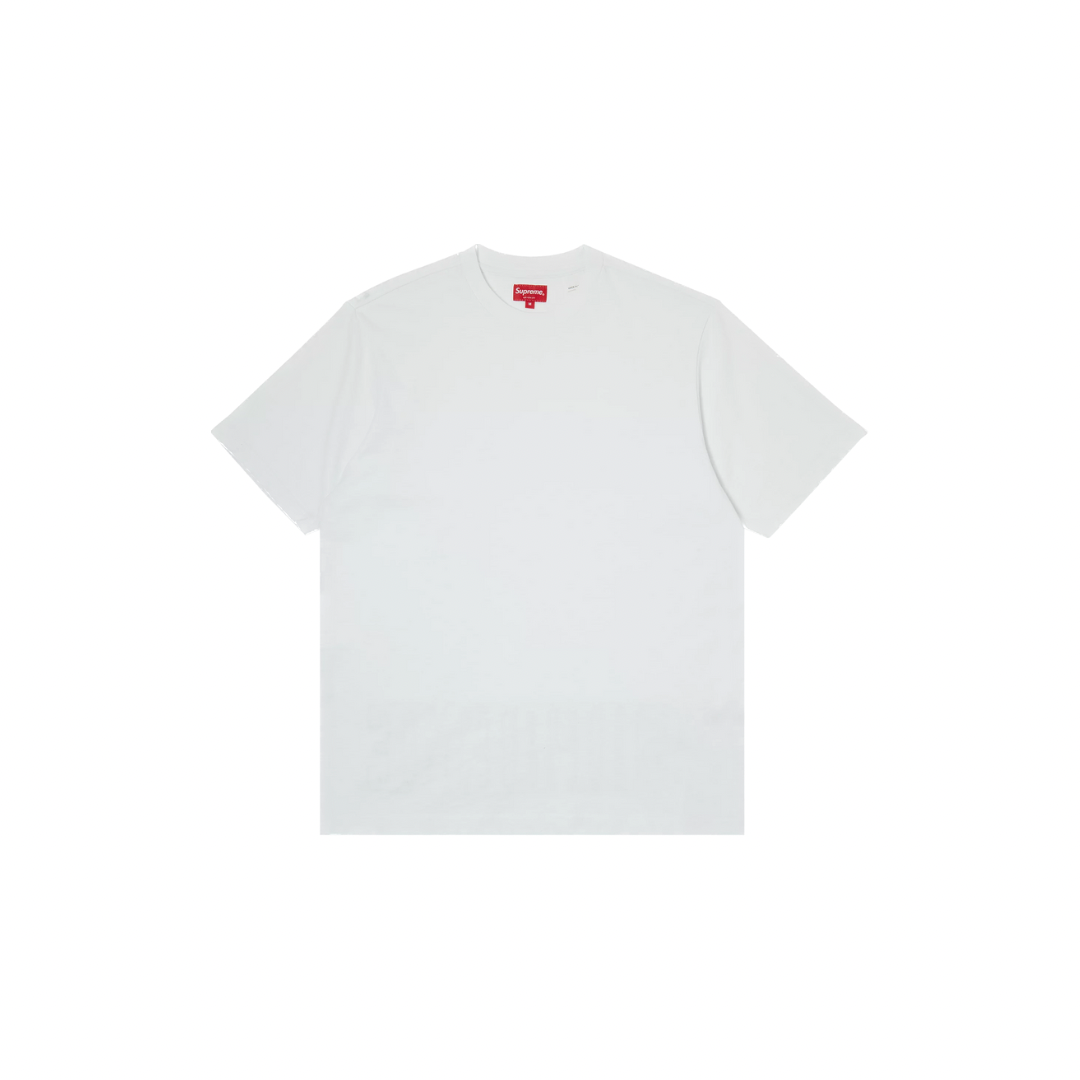 Supreme Contrast Appliqué Short-Sleeve Top ‘White’