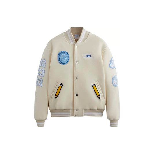 Kith x Invisible Friends Manteco Wool Varsity Jacket 'Sandrift'
