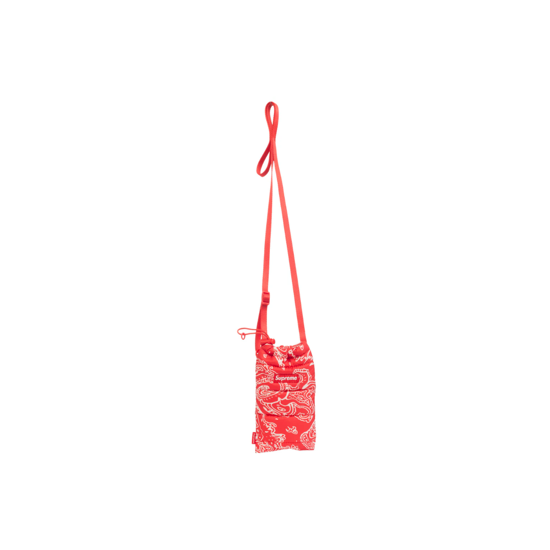 Supreme Puffer Neck Pouch 'Red Paisley'