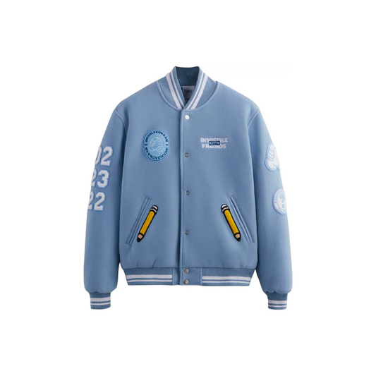 Kith x Invisible Friends Manteco Wool Varsity Jacket 'Larimar'