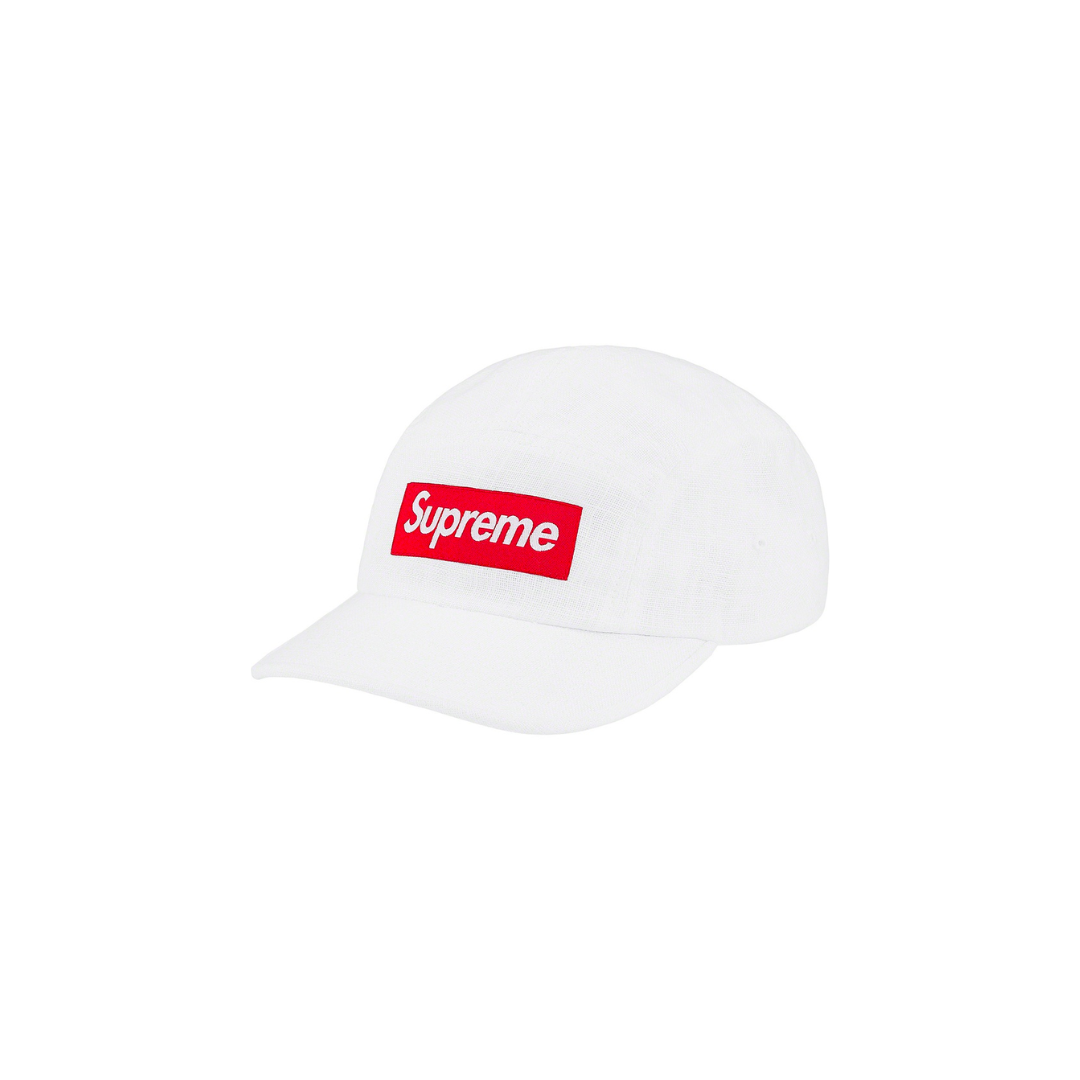 Supreme Linen Camp Cap White