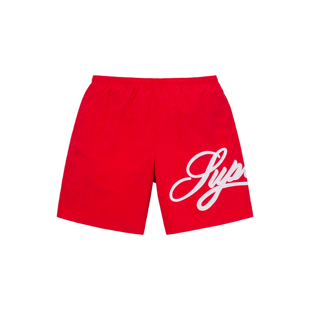 Supreme Mesh Script Water Short 'Red'