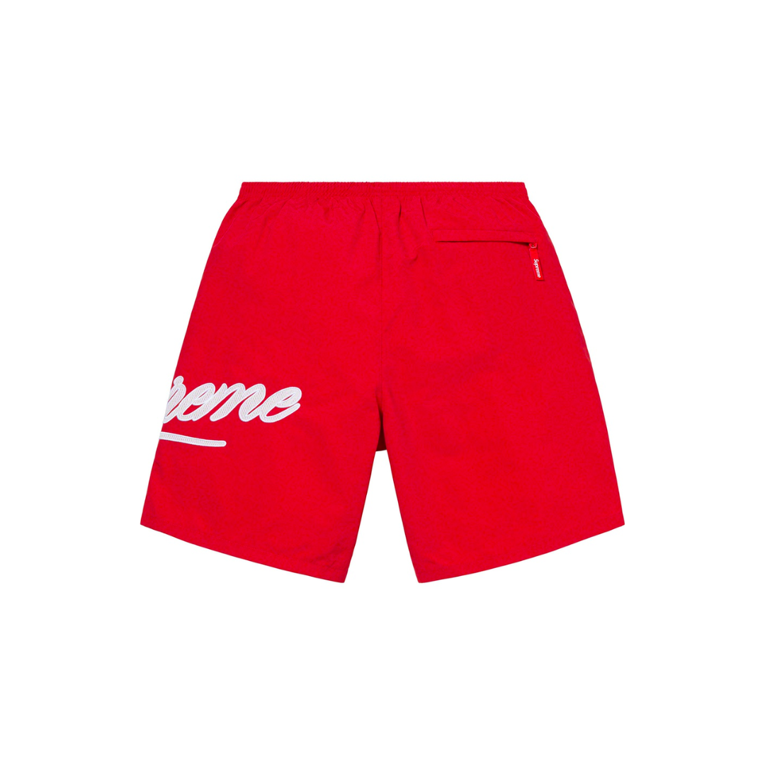 Supreme Mesh Script Water Short 'Red'